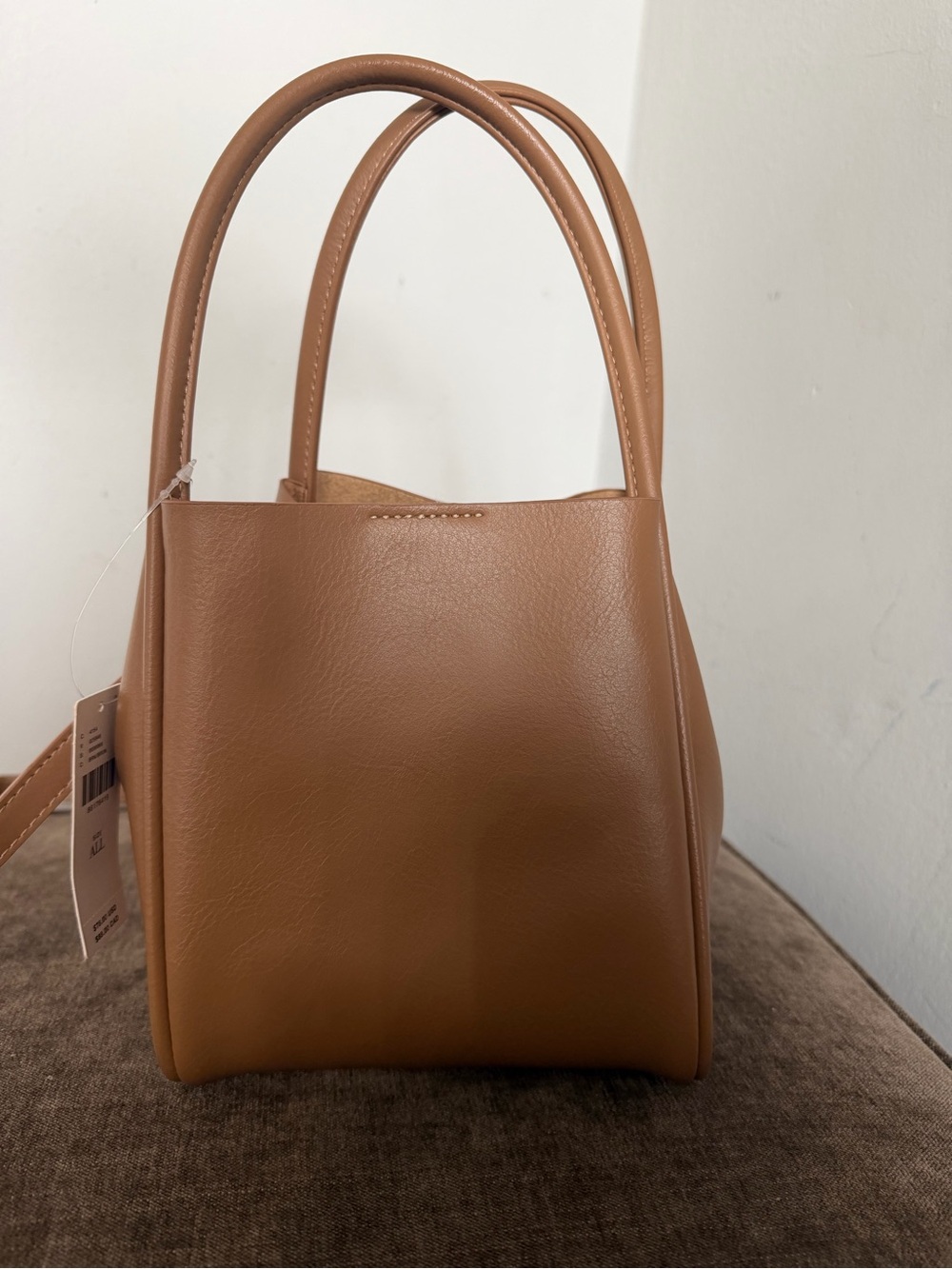 Anthropologie Camel Brown Mini Tote Bag